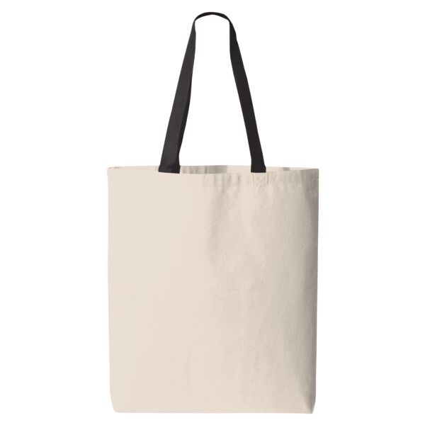 11L Canvas Tote with Contrast-Color Handles Thumbnail